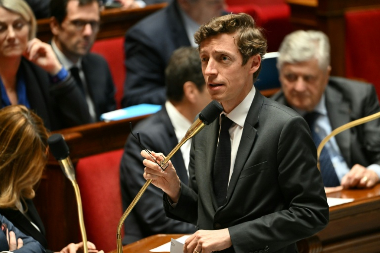 Le ministre de l'Éducation nationale Édouard Geffray à l'Assemblée nationale le 3 décembre 2025 ( AFP / Bertrand GUAY )