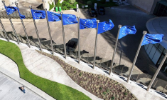 Vue aérienne du siège de la Commission européenne à Bruxelles