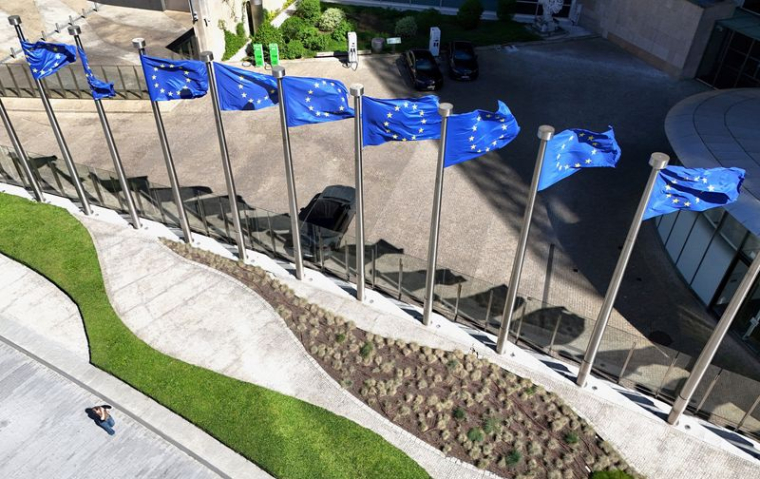 Vue aérienne du siège de la Commission européenne à Bruxelles