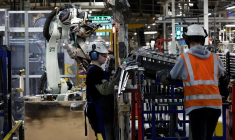 Une chaîne de montage de l'usine Toyota à Onnaing près de Valenciennes