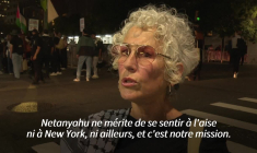 New York: manifestation devant l'hôtel où séjourne Netanyahu