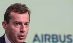 Le patron d'Airbus Guillaume Faury lors de la conférence de presse annuelle sur les résultats financiers à Toulouse, dans le sud-ouest de la France, le 19 février 2026 ( AFP / Ed JONES )