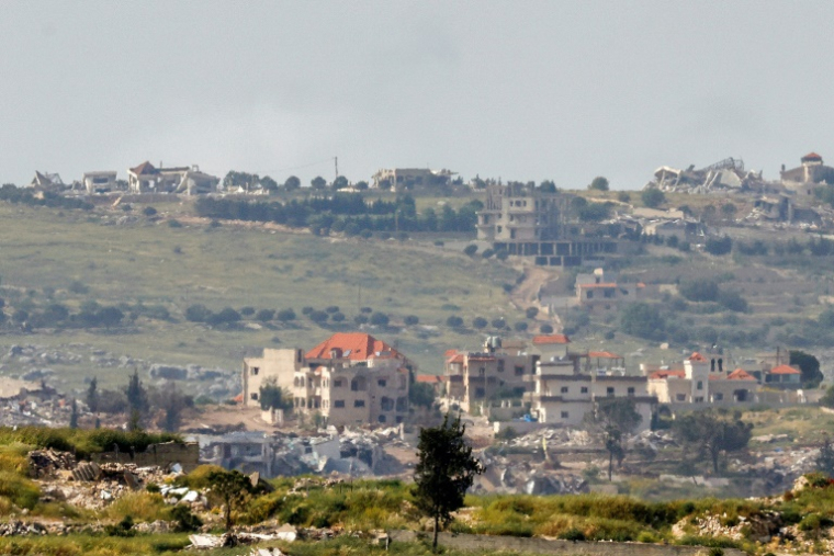 Des bâtiments détruits dans le village de Bint Jbeil, au sud du Liban, le 13 mai 2026  ( AFP / Jalaa MAREY )