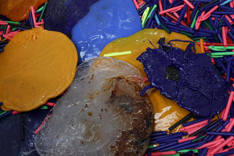 De la matière plastique prête à être recyclée. (illustration) ( AFP / ALAIN JOCARD )