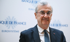 François Villeroy de Galhau à Paris, le 24 mars 2026. ( AFP / BERTRAND GUAY )