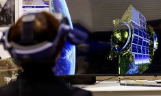 Simulation d'alunissage du Smart Lander for Investigating Moon (SLIM) de la Jaxa, à Tokyo