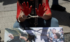 Protest to for the immediate release of Israeli hostages, in Tel Aviv