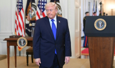 Donald Trump à Washington le 23 février 2026. ( AFP / SAUL LOEB )