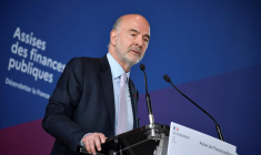 Le premier président de la Cour des comptes Pierre Moscovici à Paris le 19 juin. ( AFP / JULIEN DE ROSA )