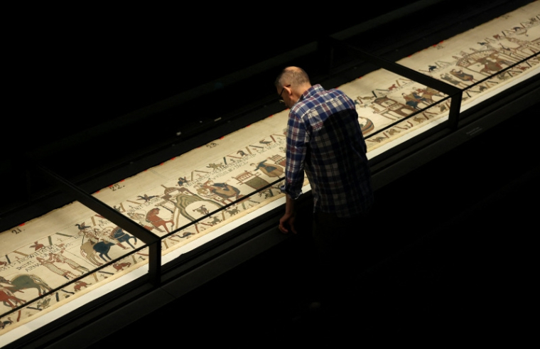 Aperçu presse de la tapisserie de Bayeux au British Museum de Londres