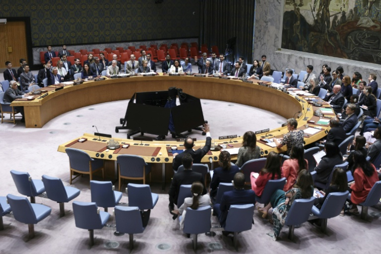 Réunion du Conseil de sécurité de l'ONU, le 19 septembre 2025 à New York ( AFP / ANGELA WEISS )