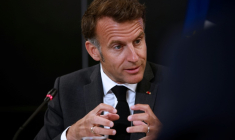 Le président français Emmanuel Macron, à l'occasion du conseil de planification écologique, à Paris le 19 mai 2026 ( POOL / Yoan VALAT )