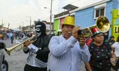 Célébrations dans la ville de Guatemala après le départ de la procureure générale Consuelo Porras, le 16 mai 2026 ( AFP / Johan ORDONEZ )