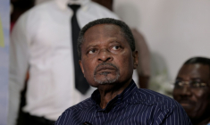 L'opposant camerounais Anicet Ekane, lors d'une conférence de presse à Yaoundé le 19 juillet 2025 ( AFP / - )