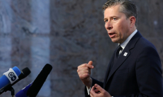 le chef des opérations humanitaires de l'ONU, Tom Fletcher, lors d'une conférence internationale sur le Soudan, le 15 avril 2026 à Berlin ( AFP / Odd ANDERSEN )