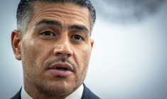 Le ministre mexicain de la Sécurité, Omar Garcia Harfuch, au Palais national de Mexico, le 23 février 2026 ( AFP / Carl de Souza )