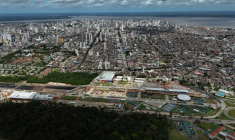 La COP30 aura lieu du 10 au 21 novembre 2025 à Belem, au Parque da Cidade où de nouveaux bâtiments sont construits spécialement ( AFP / Carlos Fabal )