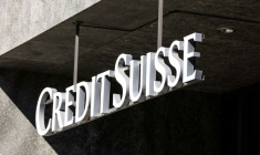Photo d'archives du logo Credit Suisse visible à Zurich