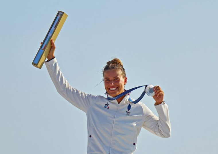Cérémonie de remise des prix de l'épreuve féminine de kitefoil