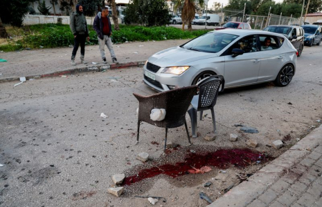 Le site où une frappe israélienne a tué six Palestiniens, près de Jénine, en Cisjordanie occupée par Israël