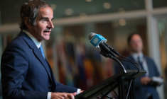 Rafael Grossi à New York, aux États-Unis, le 21 avril 2026. ( GETTY IMAGES NORTH AMERICA / MICHAEL M. SANTIAGO )