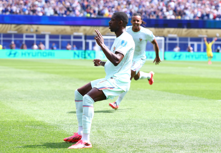 Le clin d'œil d'Ousmane Dembélé à un coéquipier sur son troisième but
