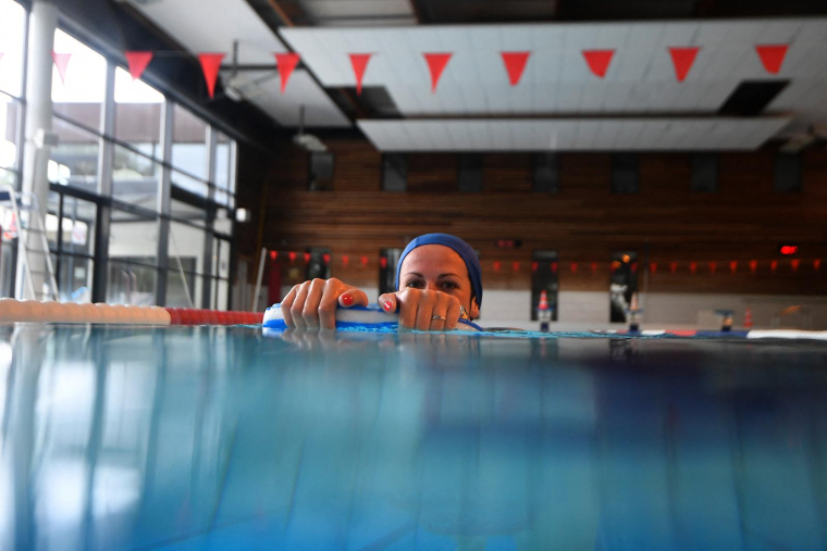 La piscine intercommunale de Chartres-de-Bretagne, près de Rennes. ( AFP / DAMIEN MEYER )