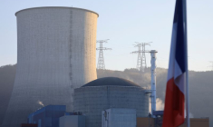 Vue sur la centrale nucléaire EDF à Chooz