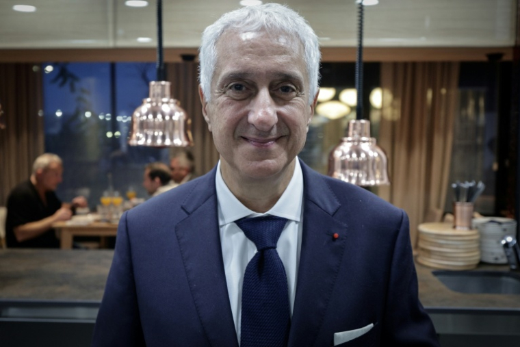 Stéphane Layani président du Marché international de Rungis, à Rungis dans le Val-de-Marne au sud de Paris, le 10 décembre 2025. ( AFP / STEPHANE DE SAKUTIN )