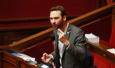 Ugo Bernalicis à Paris, le 24 février 2020. ( AFP / LUDOVIC MARIN )