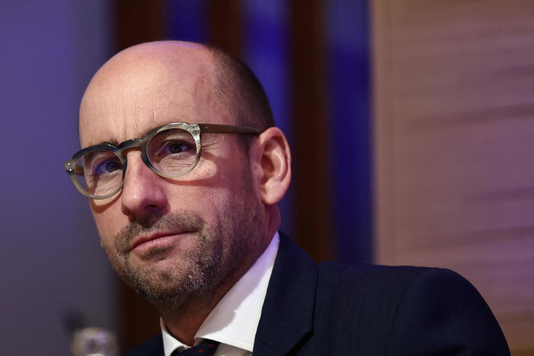 Antoine Flamarion, co-fondateur de Tikehau Capital, lors de l'Assemblée générale des actionnaires à l'Etoile Saint Honoré, à Paris le 6 mai 2024. ( AFP / ANNE-CHRISTINE POUJOULAT )