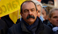 Le dirigeant syndical CGT Philippe Martinez lors d'une manifestation à Paris