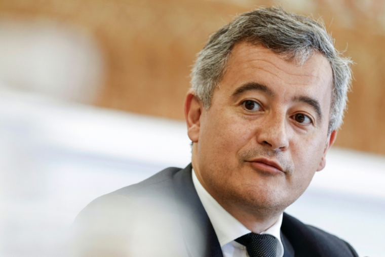 Le ministre français de la Justice, Gérald Darmanin, participe à une réunion ministérielle de la Coalition européenne contre la criminalité organisée, à l'Hôtel de Beauvau, siège du ministère de l'Intérieur, à Paris, le 20 avril 2026 ( POOL / Kenzo TRIBOUILLARD )