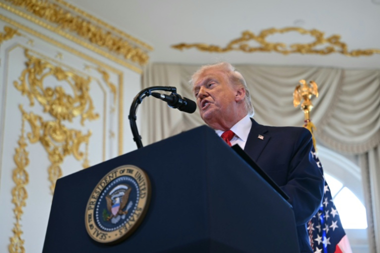 Le président américain Donald Trump à Mar-a-lago, à Palm Beach, le 16 janvier 2026 en Floride ( AFP / ANDREW CABALLERO-REYNOLDS )