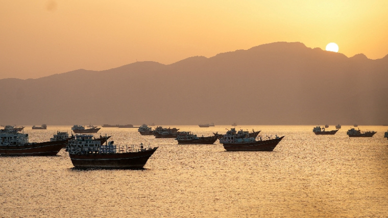 Des navires dans le détroit d'Ormuz, Musandam