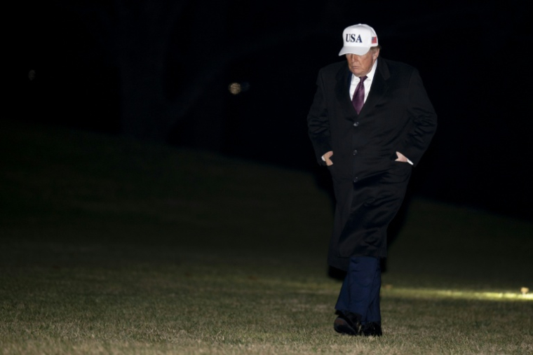 Le président américain Donald Trump à son arrivée à la Maison Blanche à Washington, le 11 janvier 2026, après avoir passé le week-end dans sa résidence de Mar-a-Lago, en Floride  ( AFP / ROBERTO SCHMIDT )