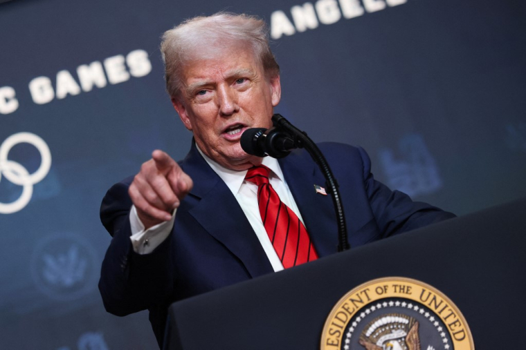 Donald Trump à Washington, aux États-Unis, le 5 août 2025. ( GETTY IMAGES NORTH AMERICA / WIN MCNAMEE )