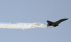 Un Mirage 2000 lors d'une démonstration aérienne, aux Emirats arabes unis, en 2018 (illustration) ( AFP / STR )