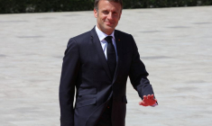 Emmanuel Macron à Bulboaca, en Moldavie
