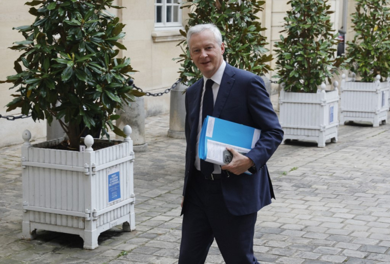 Bruno Le Maire, le 30 mai 2024, à Paris ( AFP / GEOFFROY VAN DER HASSELT )