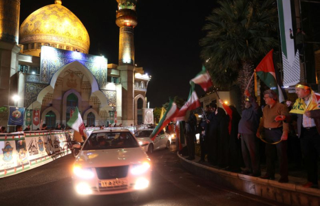 Les rues de Téhéran, en Iran, après l'attaque contre Israël
