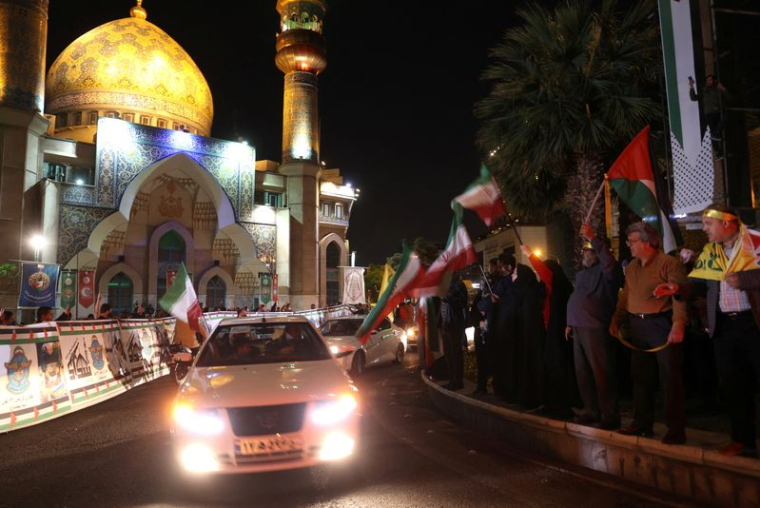 Les rues de Téhéran, en Iran, après l'attaque contre Israël