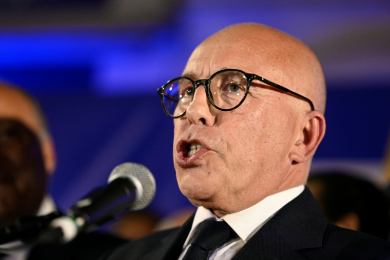 Eric Ciotti, candidat aux municipales à Nice, le 15 mars 2026 à Nice ( AFP / Frederic DIDES )