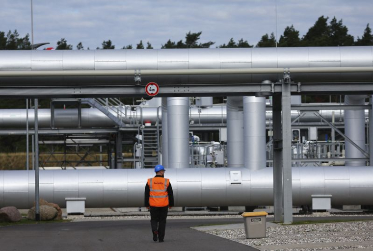 Photo d'archives du gazoduc Nord Stream 2 à Lubmin