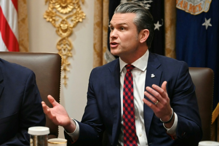 Le ministre américain de la Défense, Pete Hegseth, lors d'un Conseil des Ministres à la Maison Blanche le 2 décembre 2025 ( AFP / ANDREW CABALLERO-REYNOLDS )