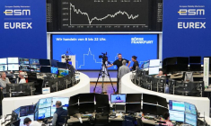 Le graphique de l'indice boursier allemand DAX est représenté à la bourse de Francfort