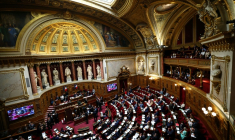 La commission des Lois du Sénat examine mercredi le projet de loi de lutte contre les ingérences étrangères ( AFP / Anne-Christine POUJOULAT )