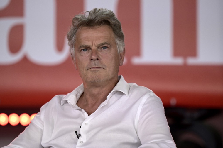 Fabien Roussel à Brétigny-sur-Orge, le 17 septembre 2023. ( AFP / JULIEN DE ROSA )