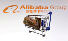 L'illustration montre le logo du groupe Alibaba