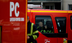 Un camion de sapeurs-pompiers